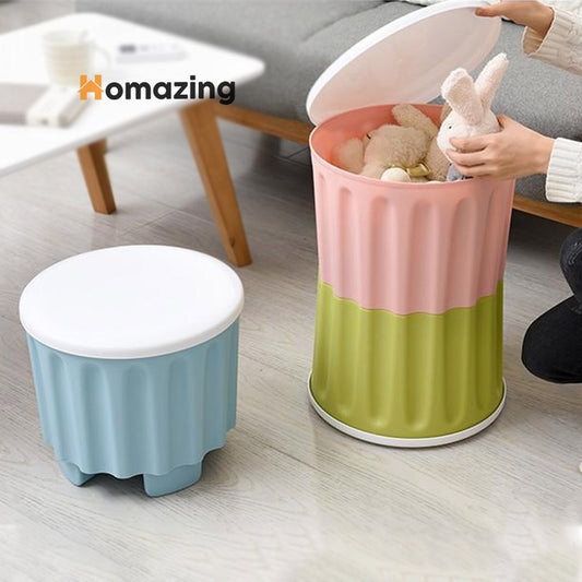 Round Stackable Storage Stool