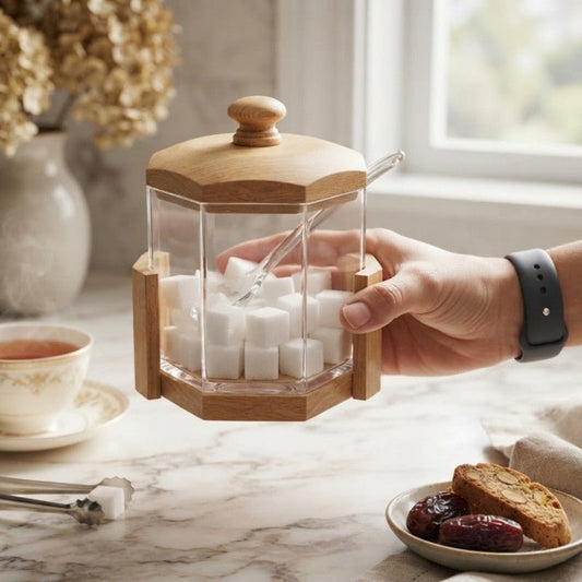 Sugar Pot With Lid And Spoon - Homazing