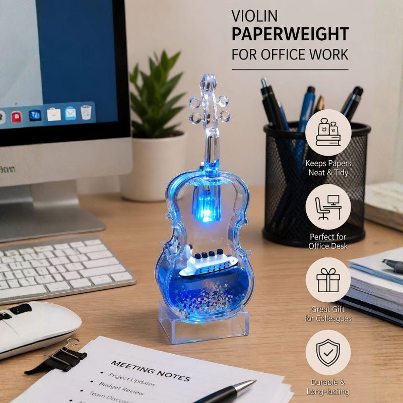 Violin Design Paper Weight Decorative Desk Paperweight - Homazing