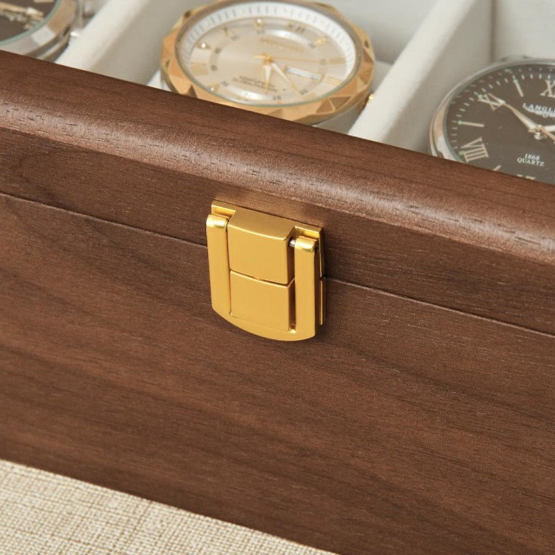 Walnut Watch Organizer Box 6 Slots - Homazing