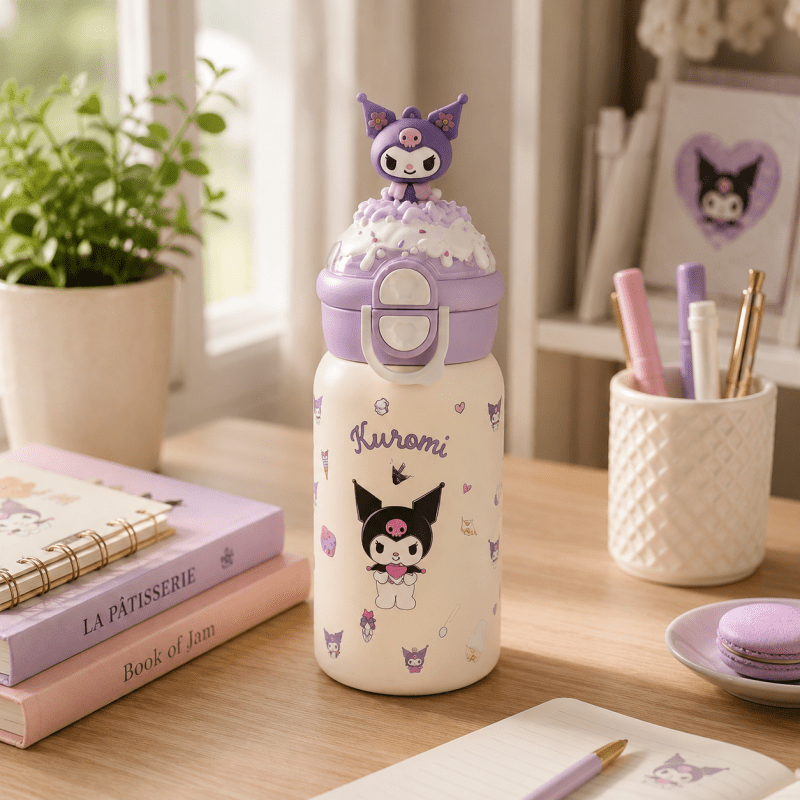 Water Bottle Kuromi Stainless Steel 470ML - Homazing