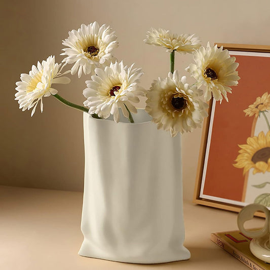 Hand Pinched Texture Paper Bag Vase