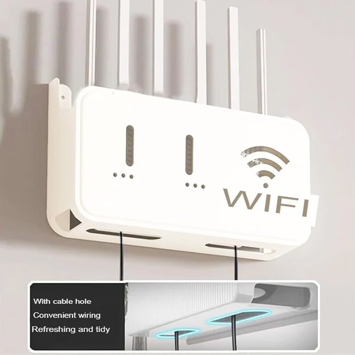 Wifi Router Shelf Storage Box Wall Mounted – Homazing
