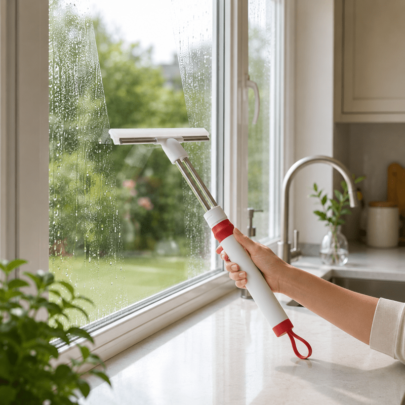Window Glass Cleaner Wiper With Extendable Handle - Homazing