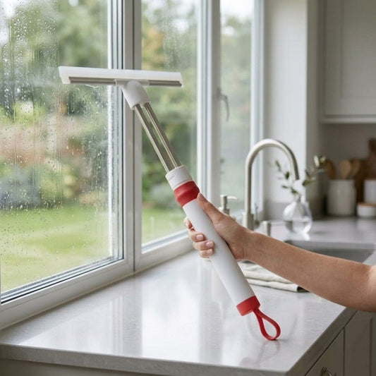 Window Glass Cleaner Wiper With Extendable Handle - Homazing
