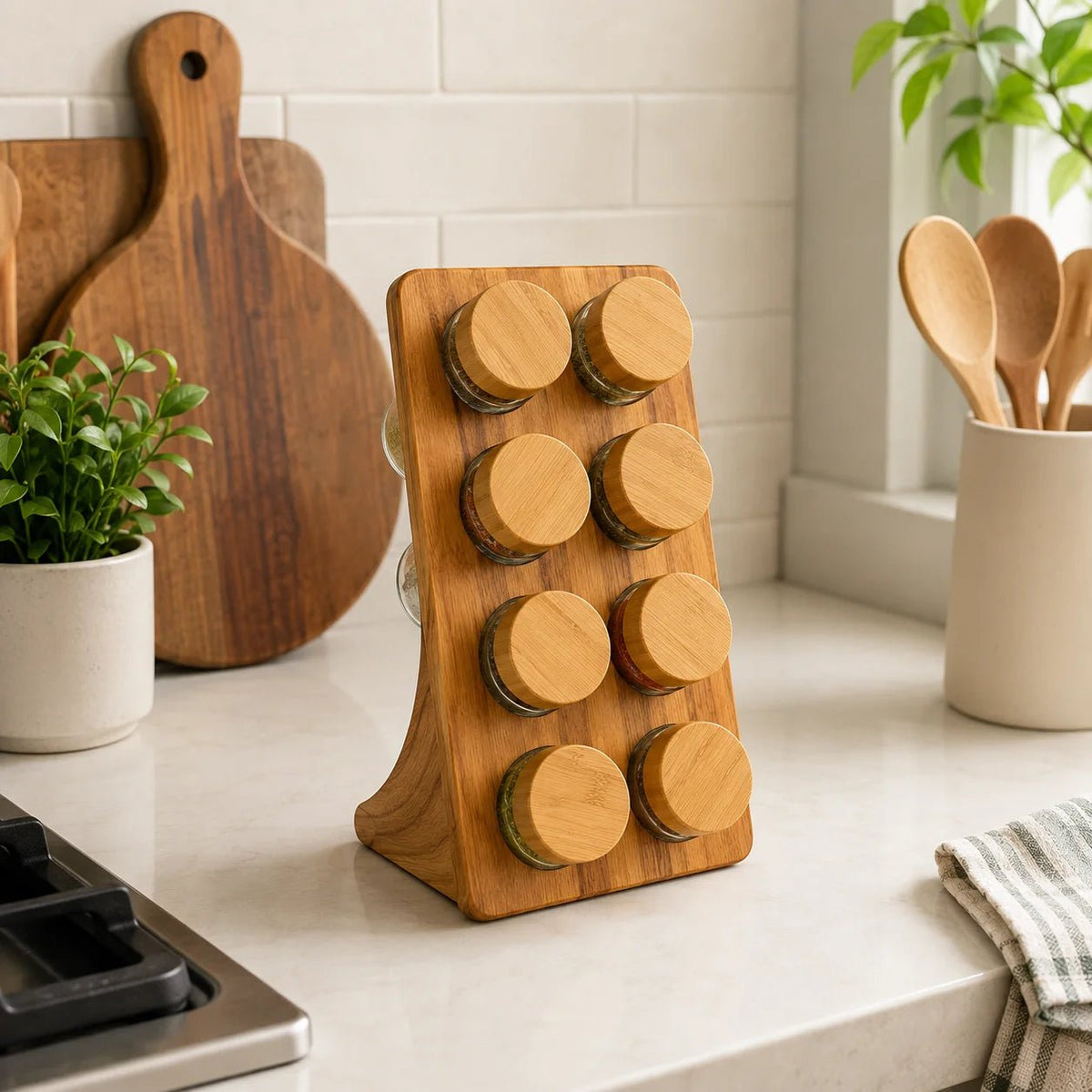 Wooden Spice Storage Rack - Homazing